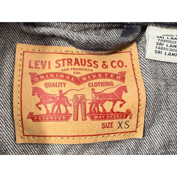 Levi Strauss & Company Women's Original Washed Black Denim Trucker Jacket Sz XS - Picture 6 of 16